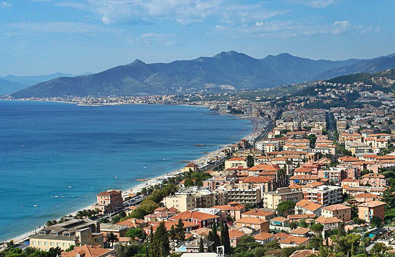 Breathtaking panoramic view from Borgio Verezzi in Liguria