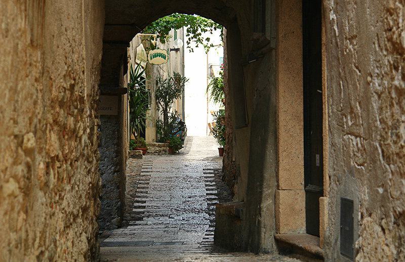 Romantic street in Borgio Verezzi, Liguria