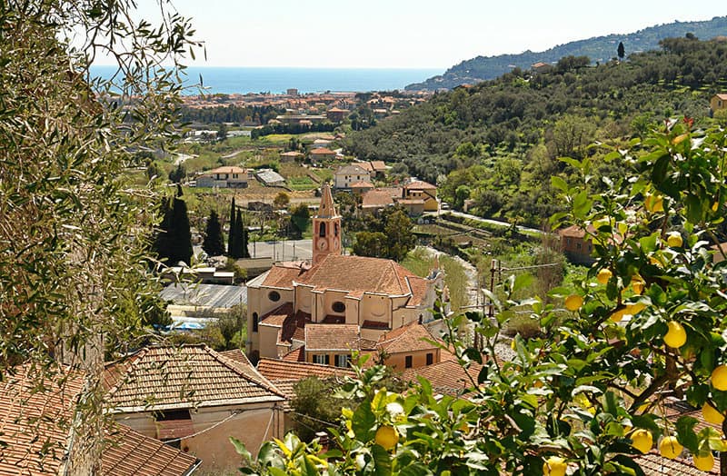 A wonderful view over Diano San Pietro village