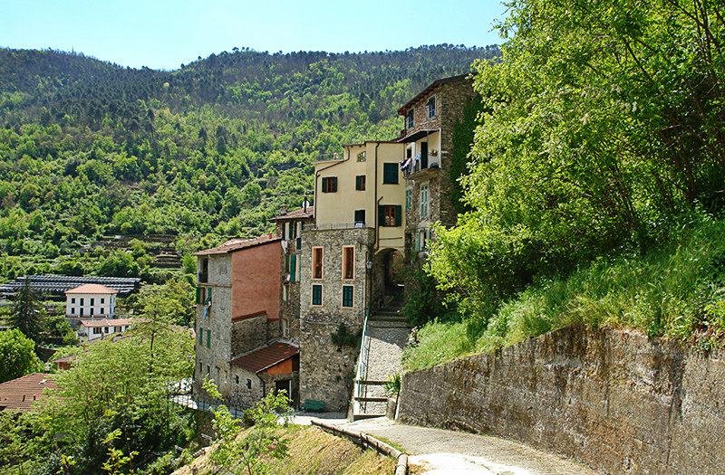 A view of a picturesque town of Pigna in Liguria