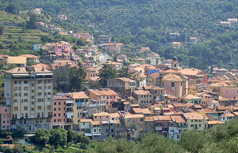 A beautiful view of the old town of Pontedassio