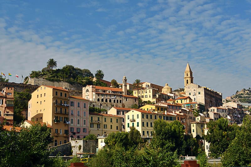 View from a beautiful holiday resort Ventimiglia