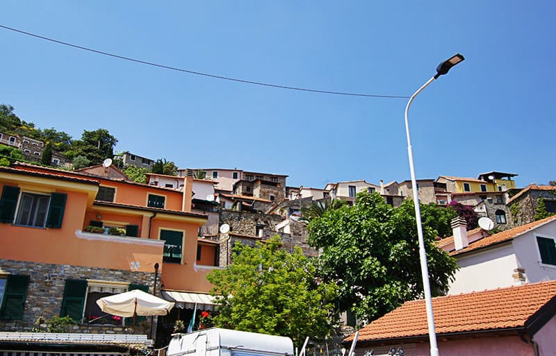 A beautiful view of the houses in Diano Arentino