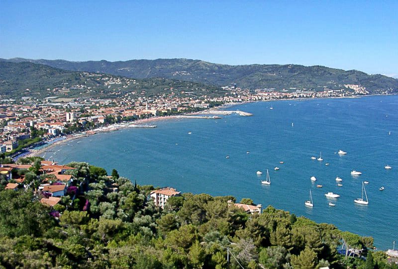 A view of the beautiful coastal town of Diano Marina