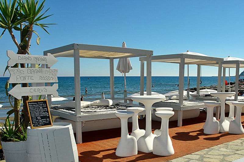 Restaurant at the seaside in Diano Marina