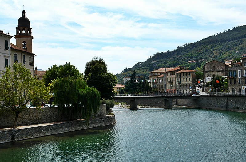 A river in Dolceacqua in Liguria