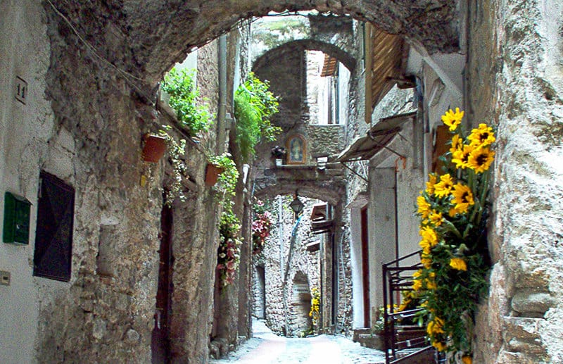 A narrow street in Dolceacqua