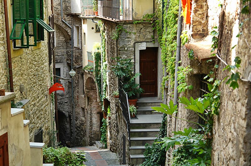 Romantic street of Dolceacqua