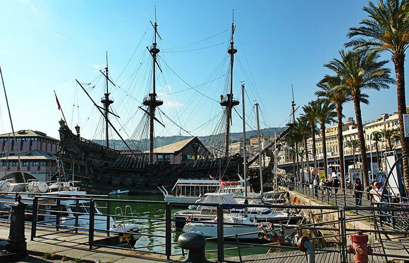 A beautiful port of Genoa