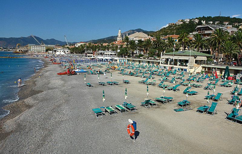 A beautiful view of Pietra Ligure and its beach