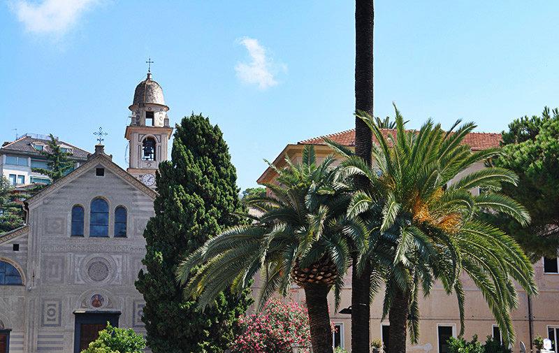 A view of a church in Rapallo