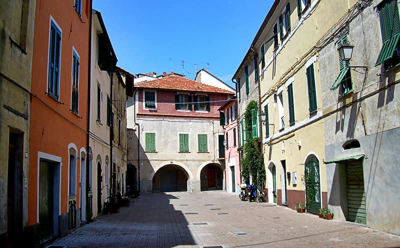An old square in San Bartolomeo al Mare
