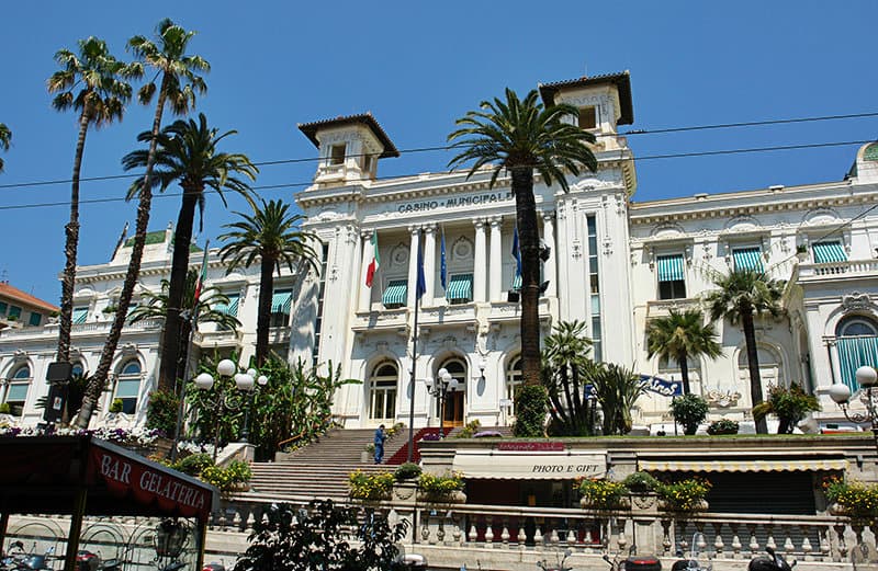 Casino di Sanremo, one of the few casinos in Italy, in Liguria