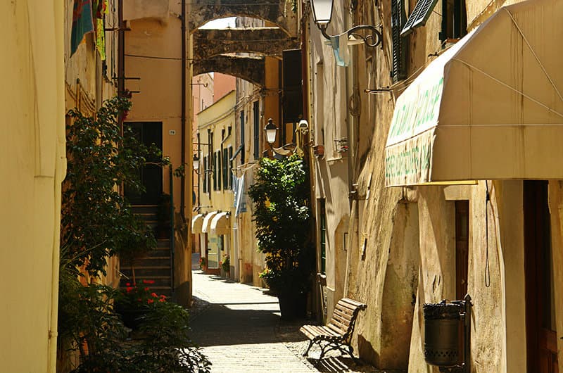 A romantic street of Santo Stefano al Mare