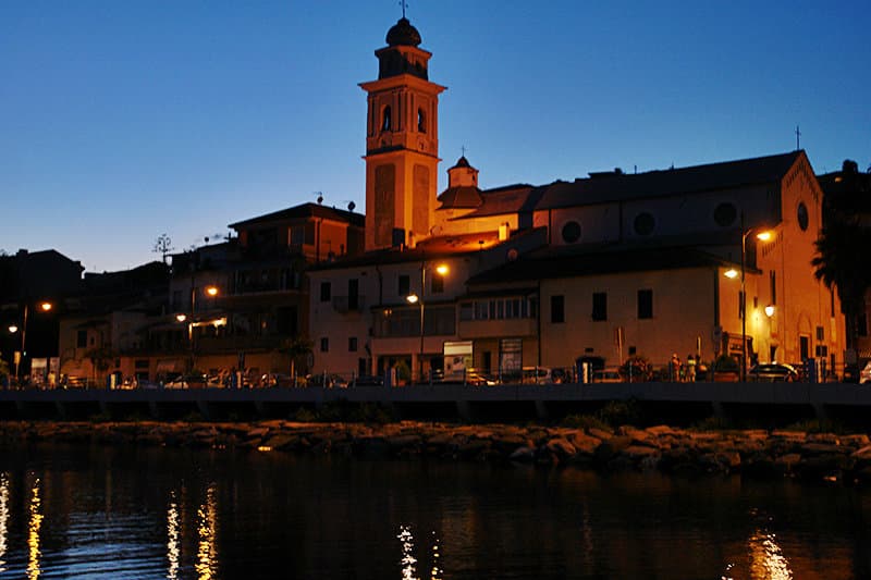 View of the oldtown of Santo Stefano al Mare