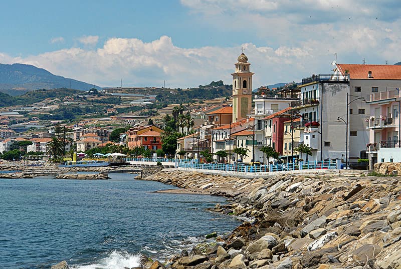 View of a wonderful city of Santo Stefano al Mare