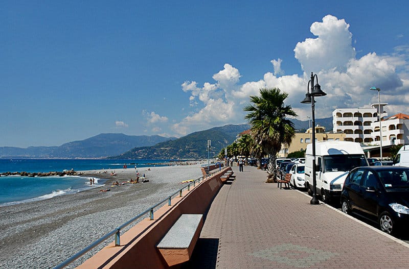 A beautiful promenade of Ventimiglia