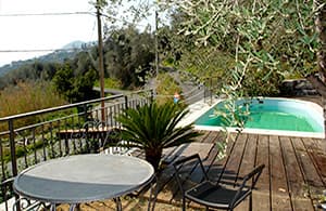 Holiday home with a pool for exclusive personal use in a quiet location in Liguria