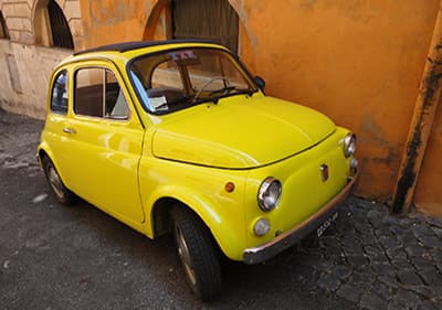 A small car Fiat in Liguria