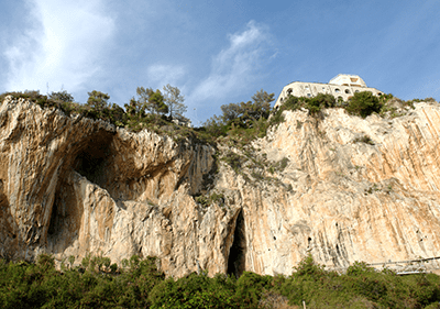 The caves of Balzi Rossi in Liguria