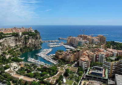View from Monte Carlo in Cote d'Azur, France