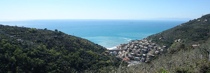 View of Genoa from a mountainbike tour