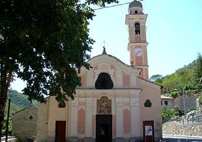 Church San Lorenzo Acquetico in Liguria